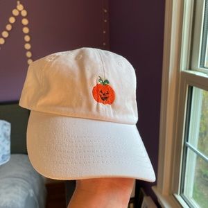 embroidered pumpkin hat